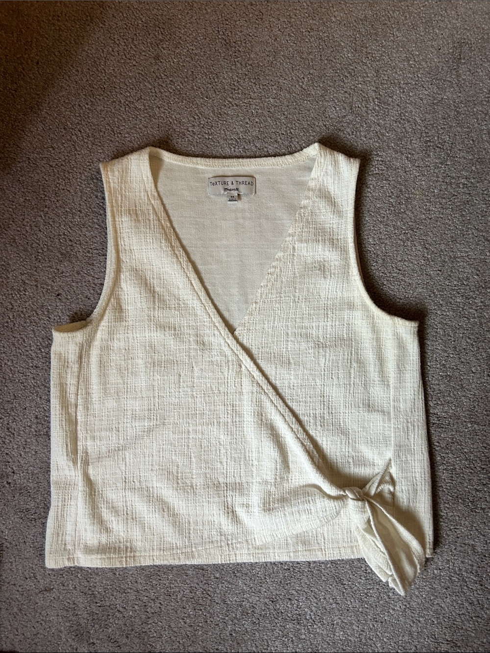 Madewell Cream Wrap-Style Tank